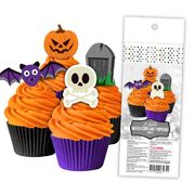 Edible Halloween Wafer Cake Toppers (Pk 16)