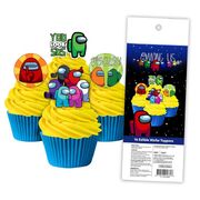 Edible Among Us Wafer Cake Toppers (Pk 16)