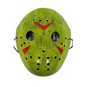 Green Light Up Halloween Hockey Face Mask
