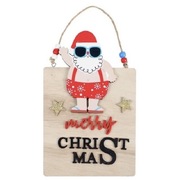 Merry Christmas Beach Santa Wooden Sign 26x17cm
