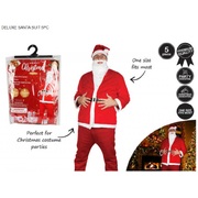 Christmas Deluxe Santa Suit 5 Piece Costume Set (One Size)