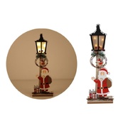 Christmas Santa with Light Up Lantern Decoration (Pk 1)