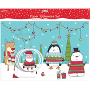 Christmas Characters Paper Tableware Set Pk 1