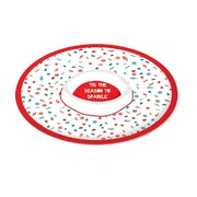 Christmas Sparkle Season 2 Section Melamine Round Platter Pk 1