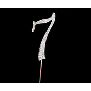 Number 7 Diamante Cake Decoration (7cm) Pk 1