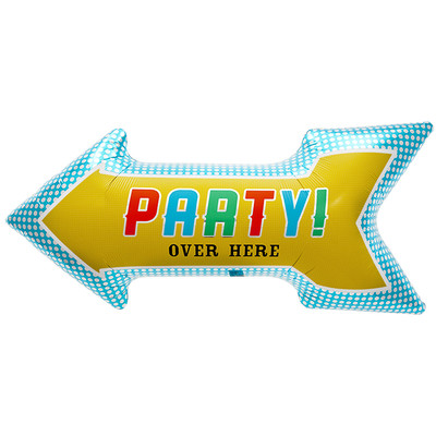 Party Over Here Arrow Supershape Foil Balloon (36in-91cm) Pk 1