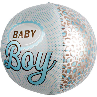 3D Sphere Baby Boy 17in. Foil Balloon Pk 1
