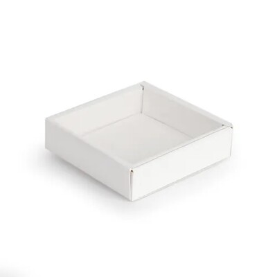 White Square Cookie Box (9cm x 9cm x 2.5cm) Pk 1