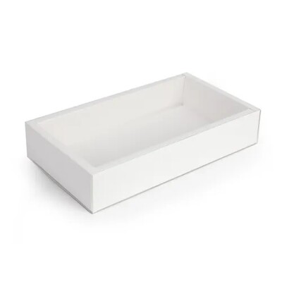 White Rectangle Cookie Box (22.5cm x 11.5cm x 4.5cm) Pk 1