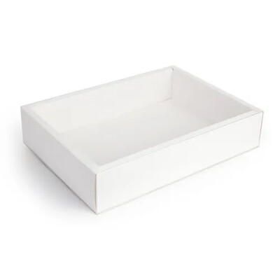 White Rectangle Cookie Box (25.5cm x 17.5cm x 5.5cm) Pk 1