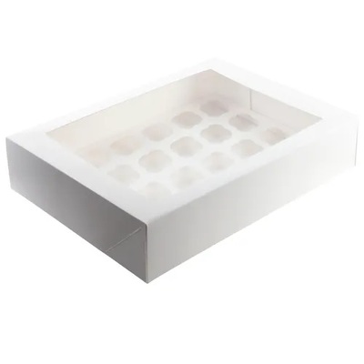 White Cupcake Box (holds 24 standard Cupcakes) Pk 1