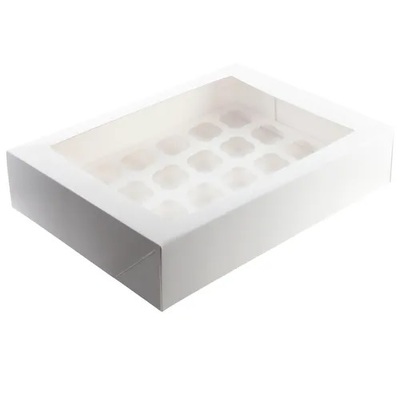White Cupcake Box (holds 24 standard Cupcakes) Pk 10