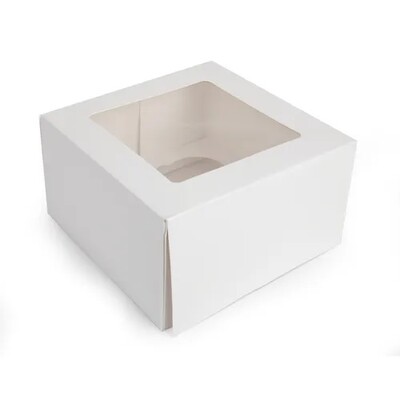 White Cupcake Box (holds 4 standard Cupcakes) Pk 1
