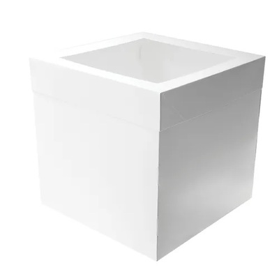 White Tall Square Cake Box 16in x 16in x 12in (Pk 1)