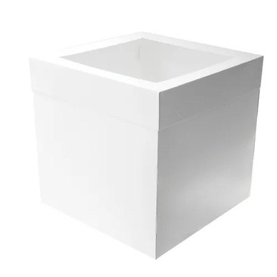 White Tall Square Cake Box 16in x 16in x 12in (Pk 10)