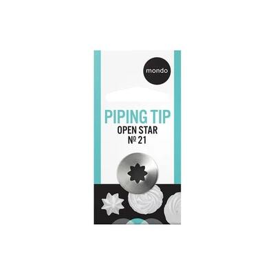 Mondo Open Star No. 21 Piping Tip