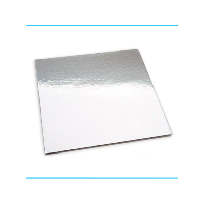 Silver Square Compressed Cake Board (8in) Pk 1