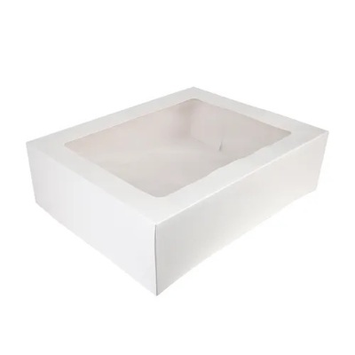 White Rectangle Cake Box 12in x 18in x 6in (Pk 10)