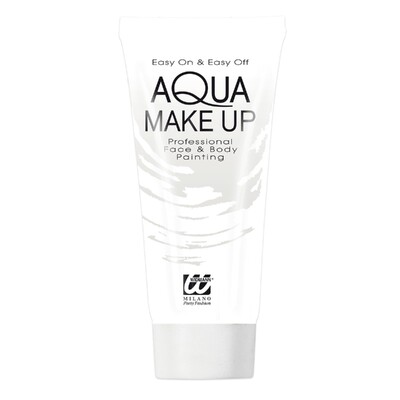 White Aqua Make-Up Face & Body Paint 30ml Tube | Professional Water-Based Costume Makeup