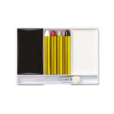 Black & White Make Up Kit with Colour Sticks & Applicator | Halloween Costume Makeup