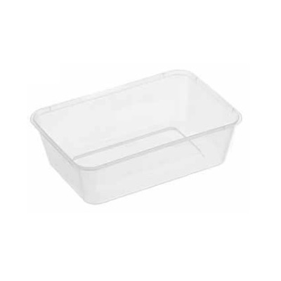Clear Rectangular 500ml PET Food Containers (Pk 500)