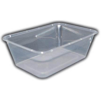 Clear Rectangular 750ml PET Food Containers (Pk 50)