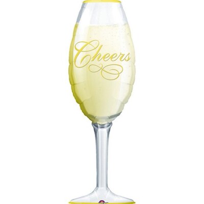 Champagne Glass Supershape Foil Balloon 97cm 