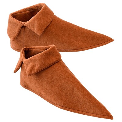 Brown Felt Elf Shoe Covers Adult Costume Accessory One Size