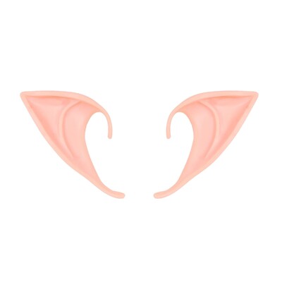 Soft Latex Pointed Elf Fairy Ears 1 Pair - Slip On Natural Rubber Latex