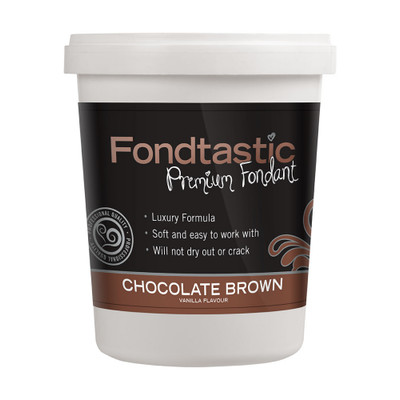 Chocolate Brown Colour Vanilla Premium Fondant (908g) Pk 1