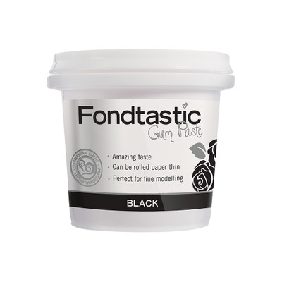 Fondtastic Black Gum Paste (225g) Pk 1