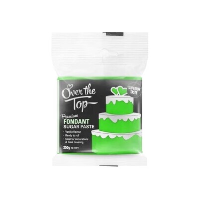 Over The Top Premium Green Vanilla Fondant Sugar Paste Block (250g) Pk 1