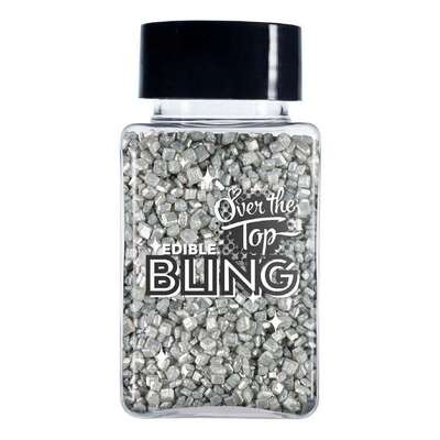 Silver Edible Bling Cake Sanding Sugar (80g)