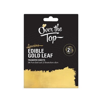 Edible 24K Gold Leaf Transfer Sheets Pk 2