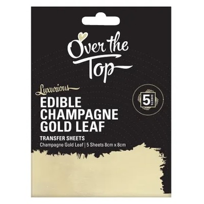 Edible Champagne Gold Leaf Cake Decoration (5 Sheets)
