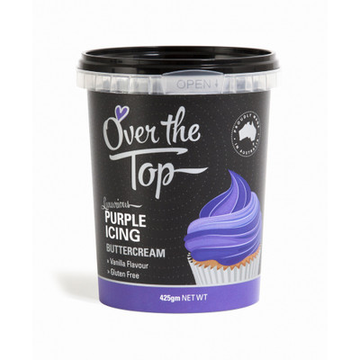 Over The Top Purple Vanilla Buttercream Icing (425g) Pk 1