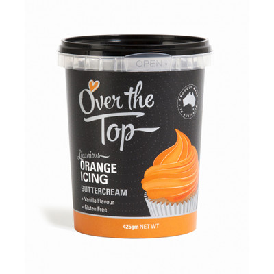 Over The Top Orange Vanilla Buttercream Icing (425g) Pk 1