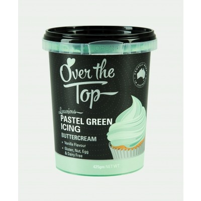 Over The Top Pastel Green Vanilla Buttercream Icing (425g) Pk 1