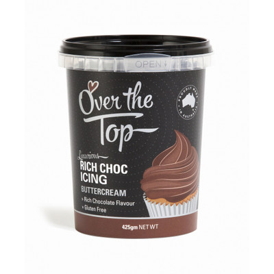 Over The Top Rich Chocolate Buttercream Icing (425g) Pk 1