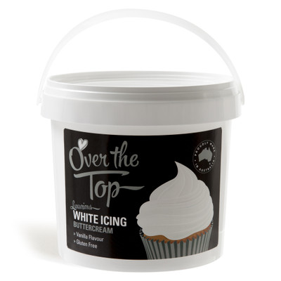 Over The Top White Vanilla Buttercream Icing (1.7kg) Pk 1