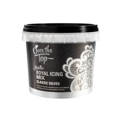 Over The Top Classic Silver Metallic Royal Icing Mix (150g)