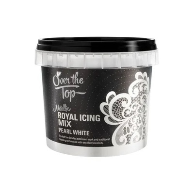 Over The Top Pearl White Silver Metallic Royal Icing Mix (150g)