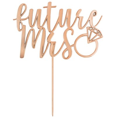 Rose Gold Future Mrs Cake Topper 16.5 x 12.7cm