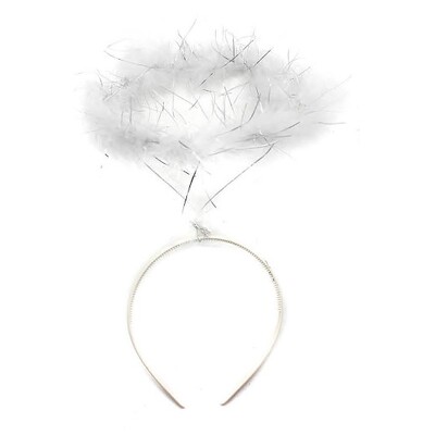 White Feather Angel Halo On Headband