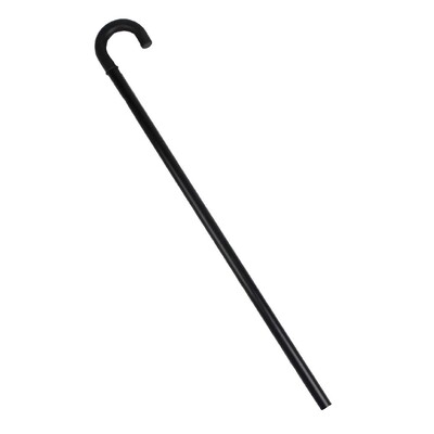 Black Plastic Walking Stick Cane 100cm 4 Pieces