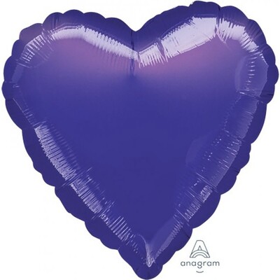 Metallic Purple Heart 17in. Standard Foil Balloon Pk 1