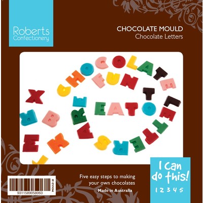 Alphabet Chocolate Mould with Recipe Card Pk1 