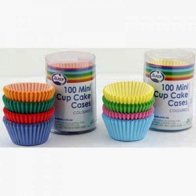 Assorted Colour Mini Cupcake Cases (Pk 100)