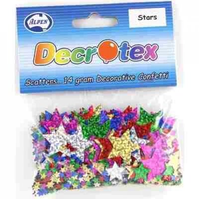 Multicolour Holographic Stars Table Scatters (14g)