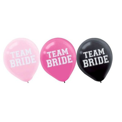 Team Bride Hen's Night Assorted Latex Balloons (30cm) Pk 15